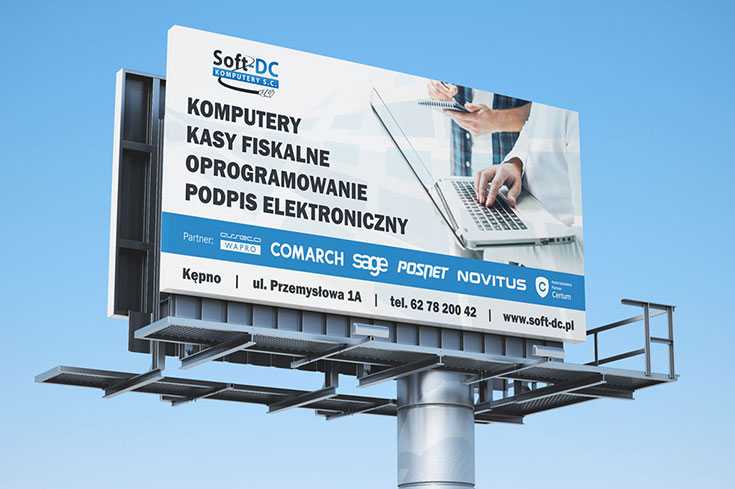 Billboard promujący firmę informatyczną