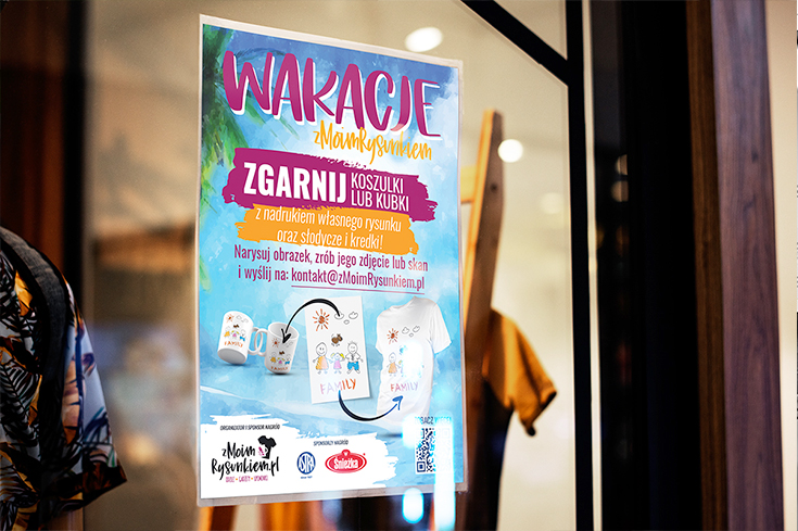 Plakat promujący konkurs w sklepie zMoimRysunkiem.pl